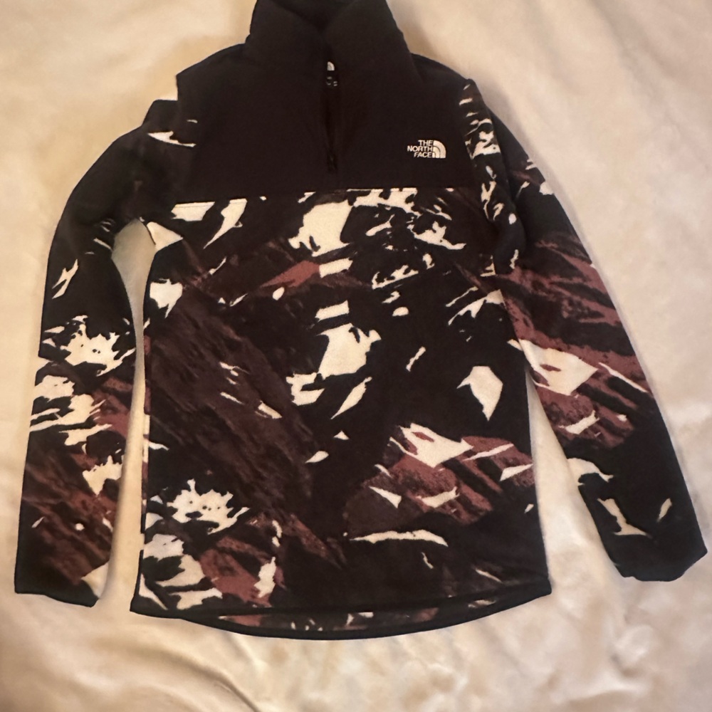 The North Face Women's Black and White Patterned Hoodie